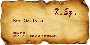 Kon Szilvia névjegykártya